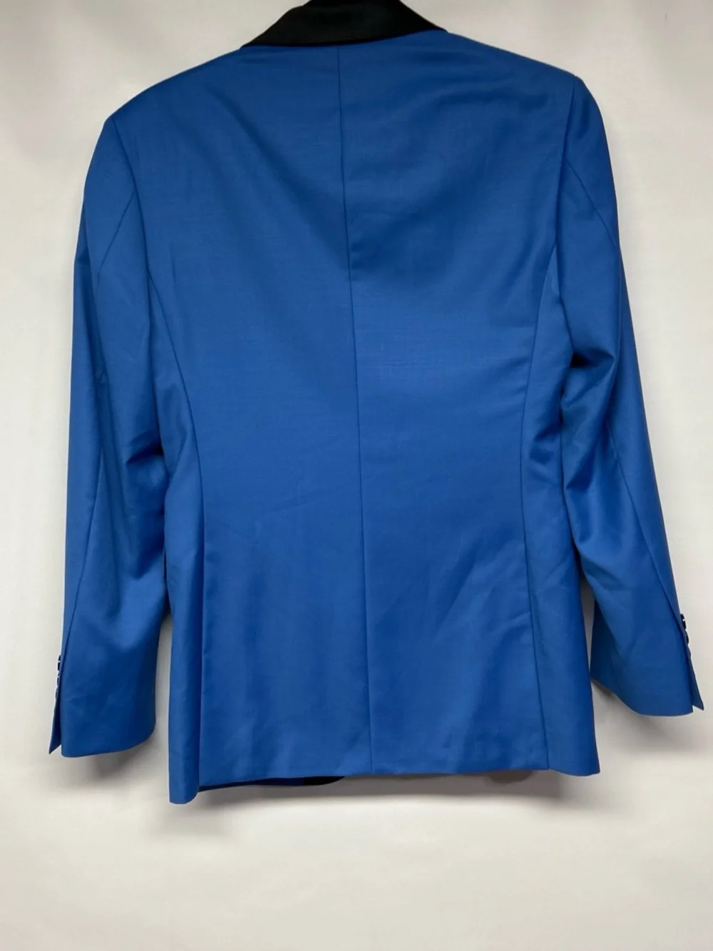Men's Blue Tuxedo Blazer with Black Satin Lapel